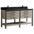 Vali 60" bois massif, Gris antique
