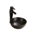 Fand, Lavabo en porcelaine - Noir mat