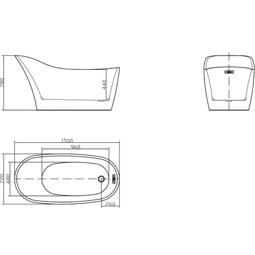 Bain autoportant 59" – Morana