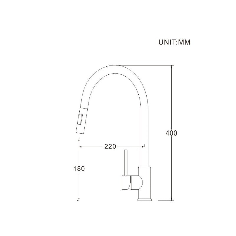 Kidall, Robinet de cuisine noir mat