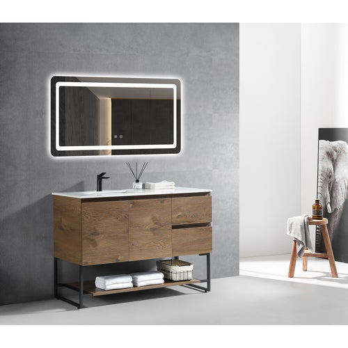 Berlin 48", Vanité sur pied - Caramel Oak