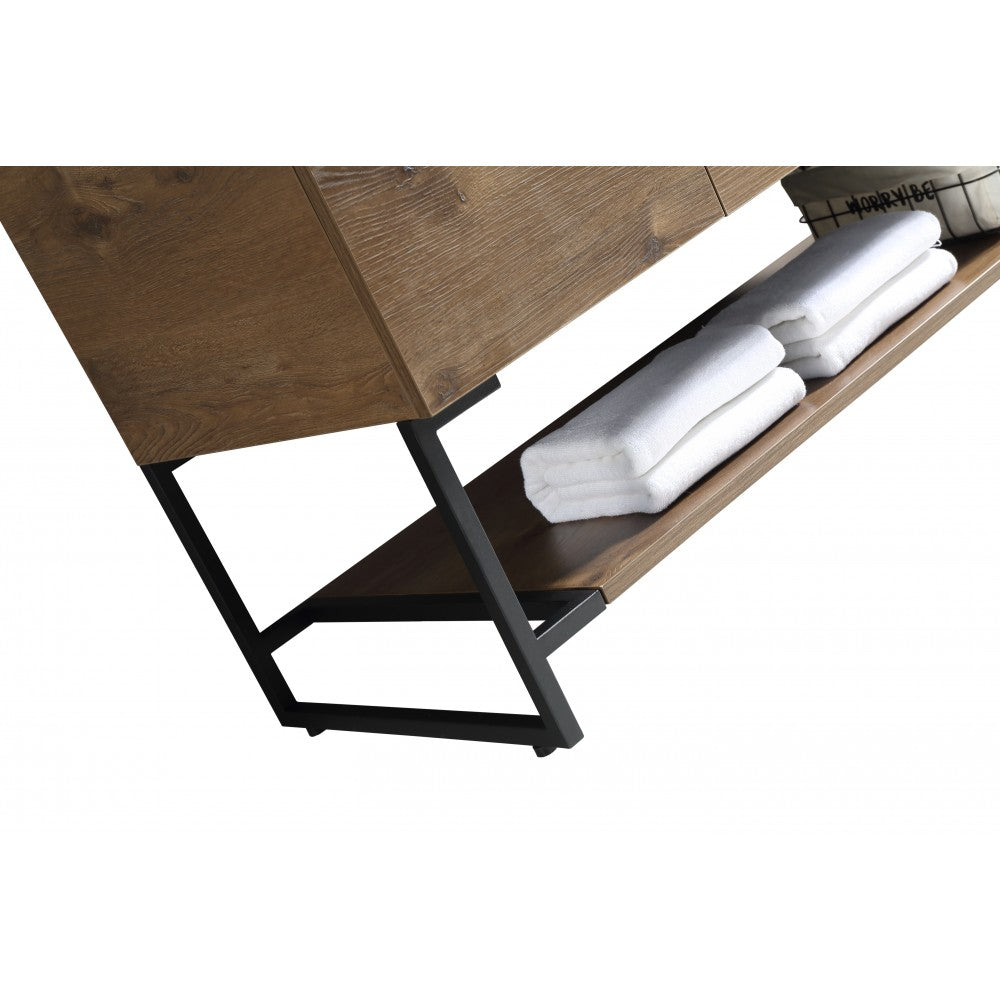 Berlin 48", Vanité sur pied - Caramel Oak