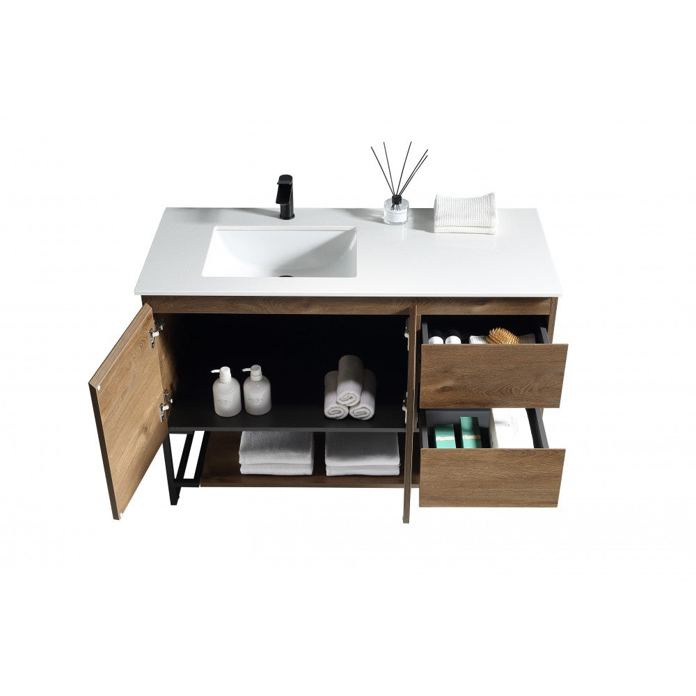 Berlin 48", Vanité sur pied - Caramel Oak