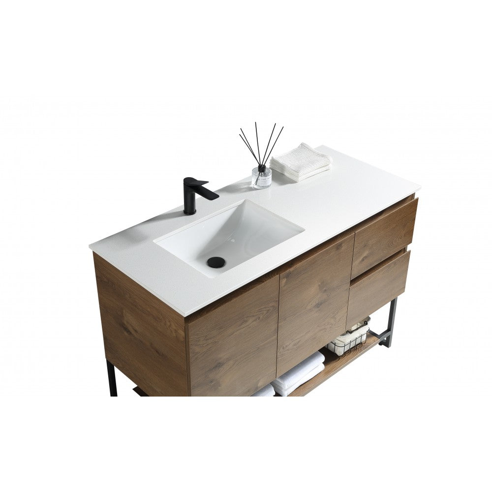 Berlin 48", Vanité sur pied - Caramel Oak