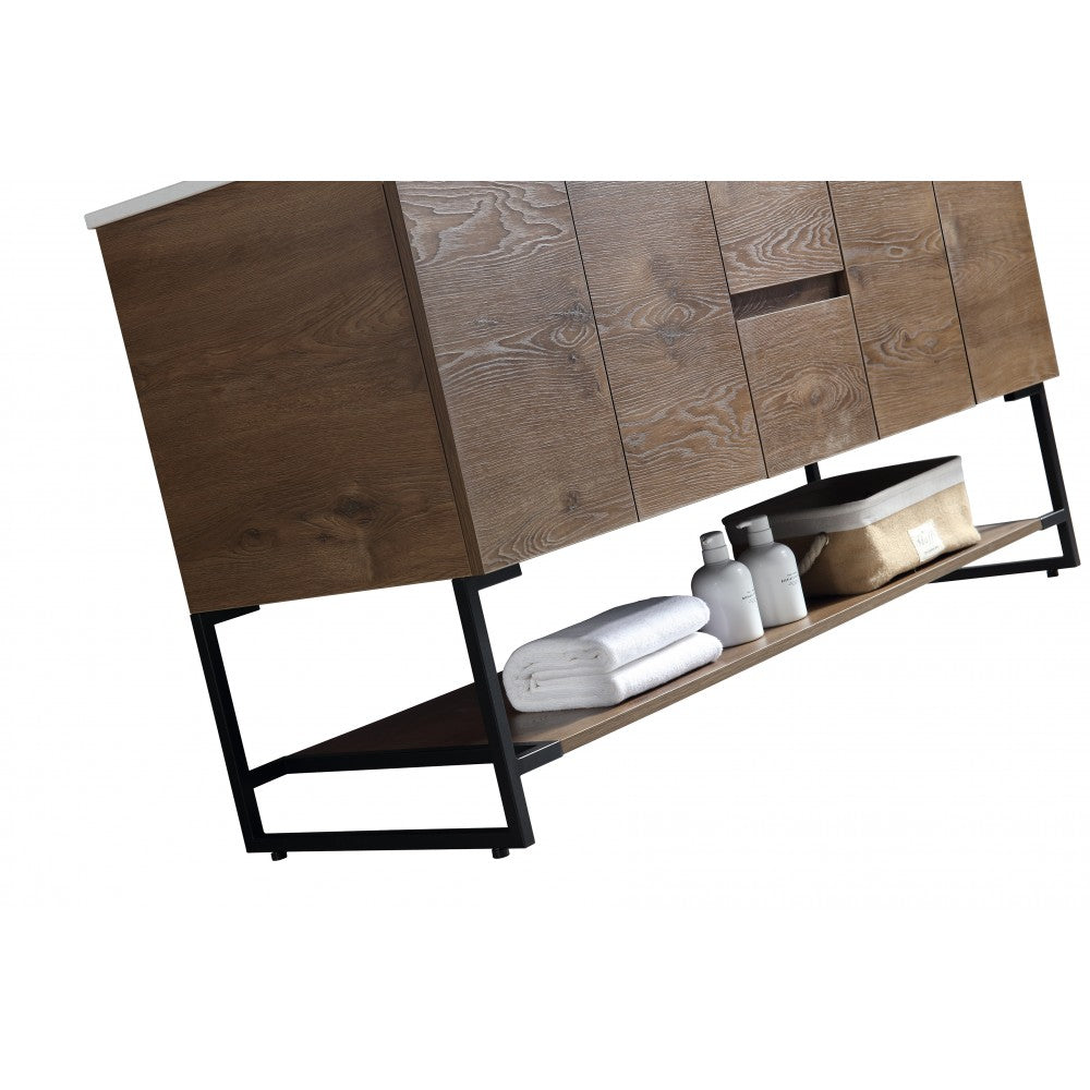 Berlin 60", Vanité sur pied - Caramel Oak