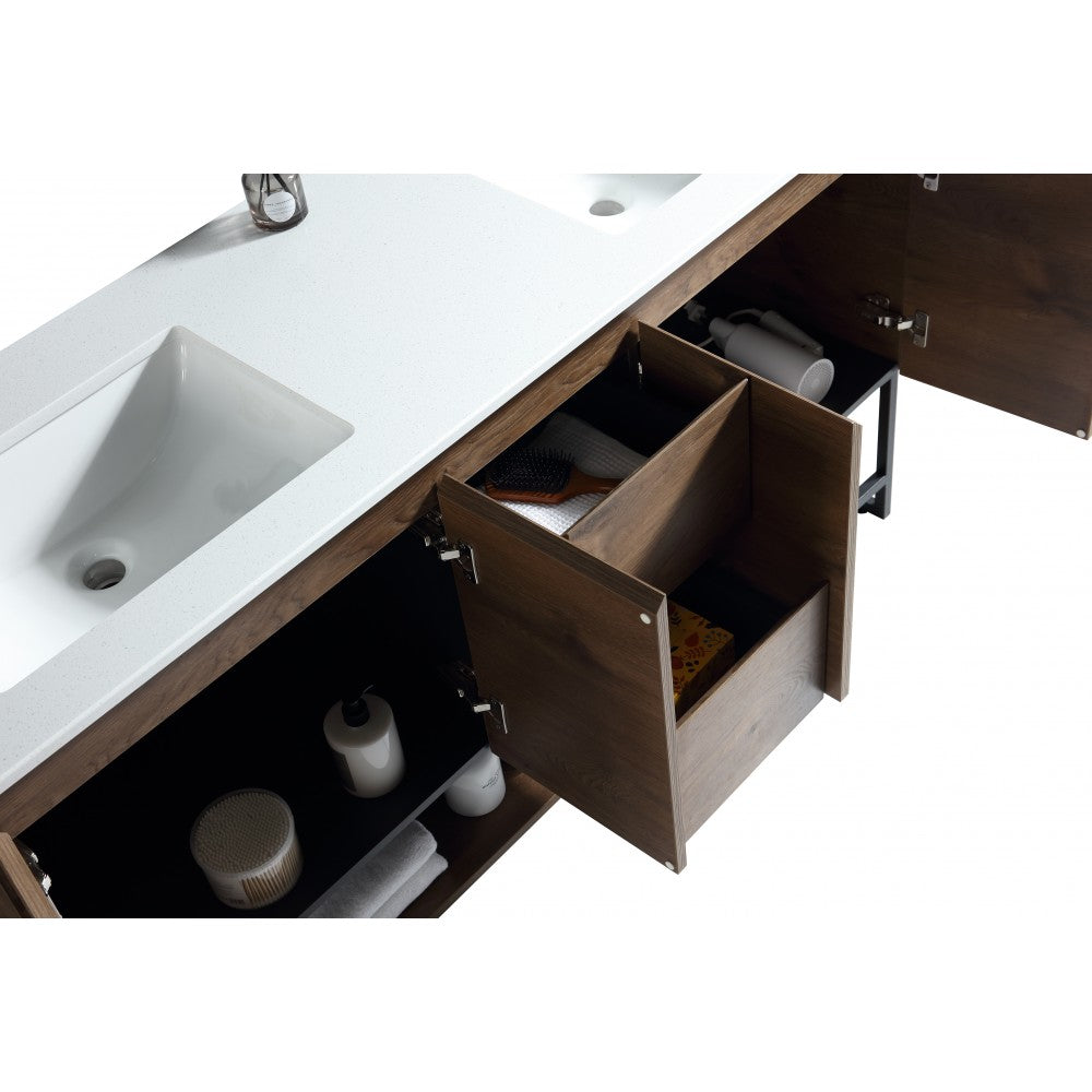 Berlin 60", Vanité sur pied - Caramel Oak