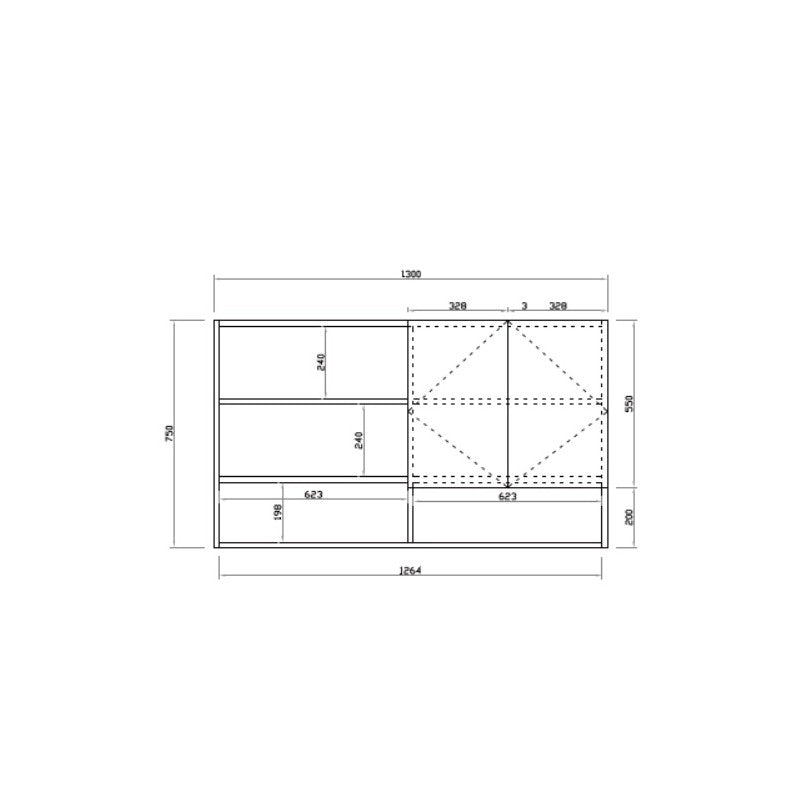 Berlin 60", Vanité sur pied - Vick Oak