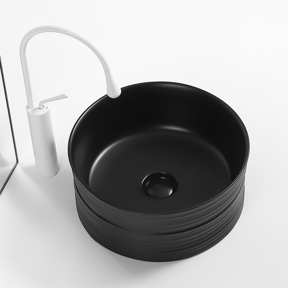 Runden 16", Lavabo - Noir mat