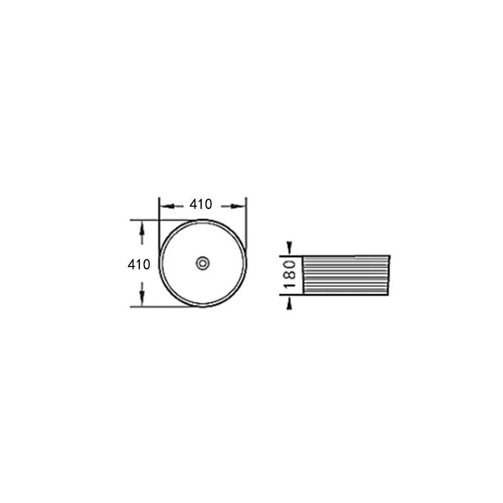 Runden 16", Lavabo - Noir mat
