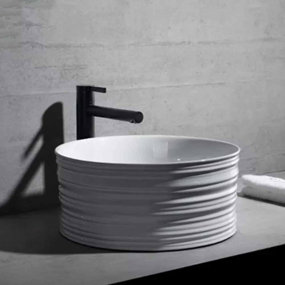 Runden 16", Lavabo - Blanc mat