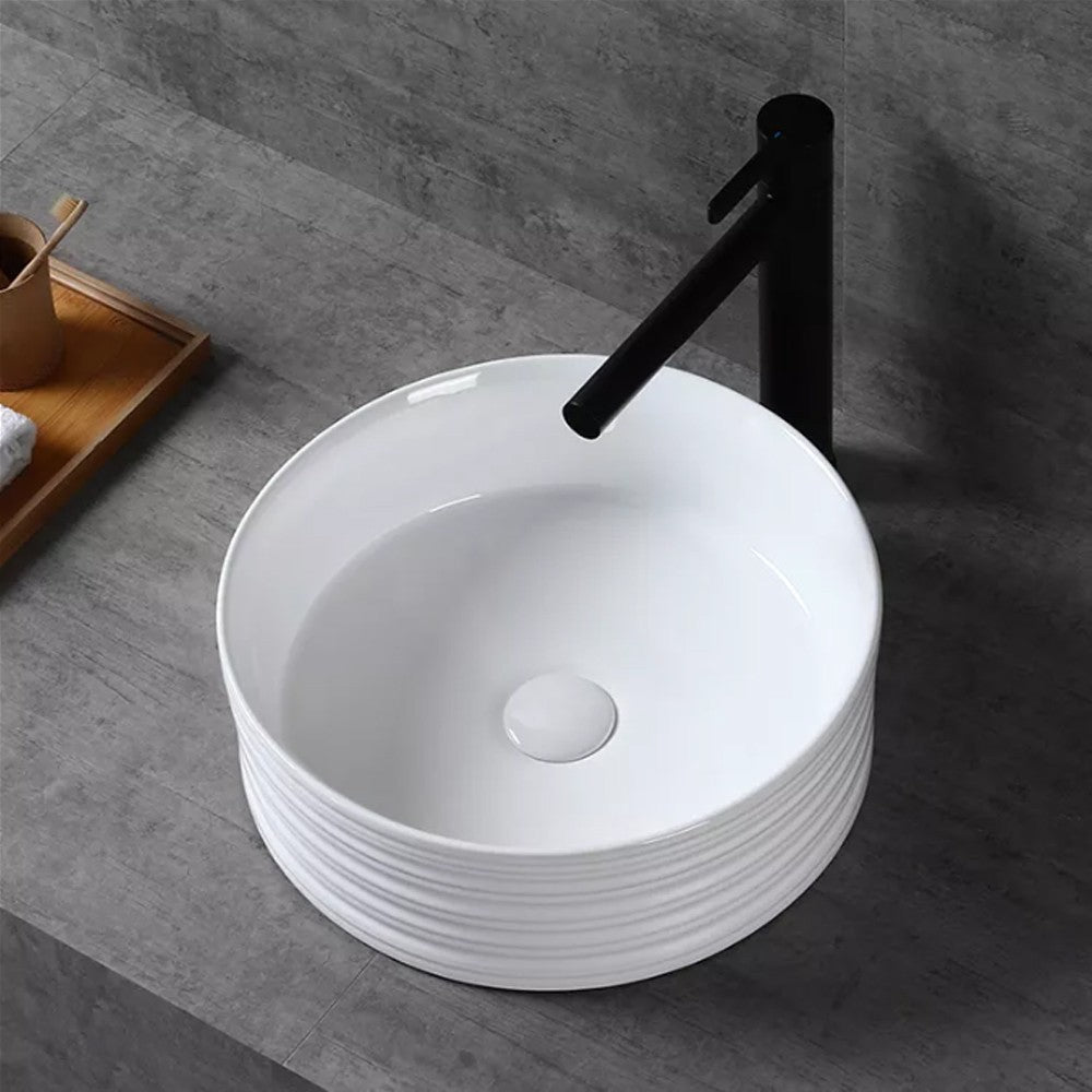 Runden 16", Lavabo - Blanc mat