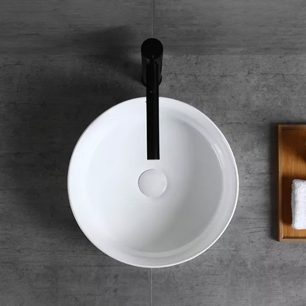 Runden 16", Lavabo - Blanc mat