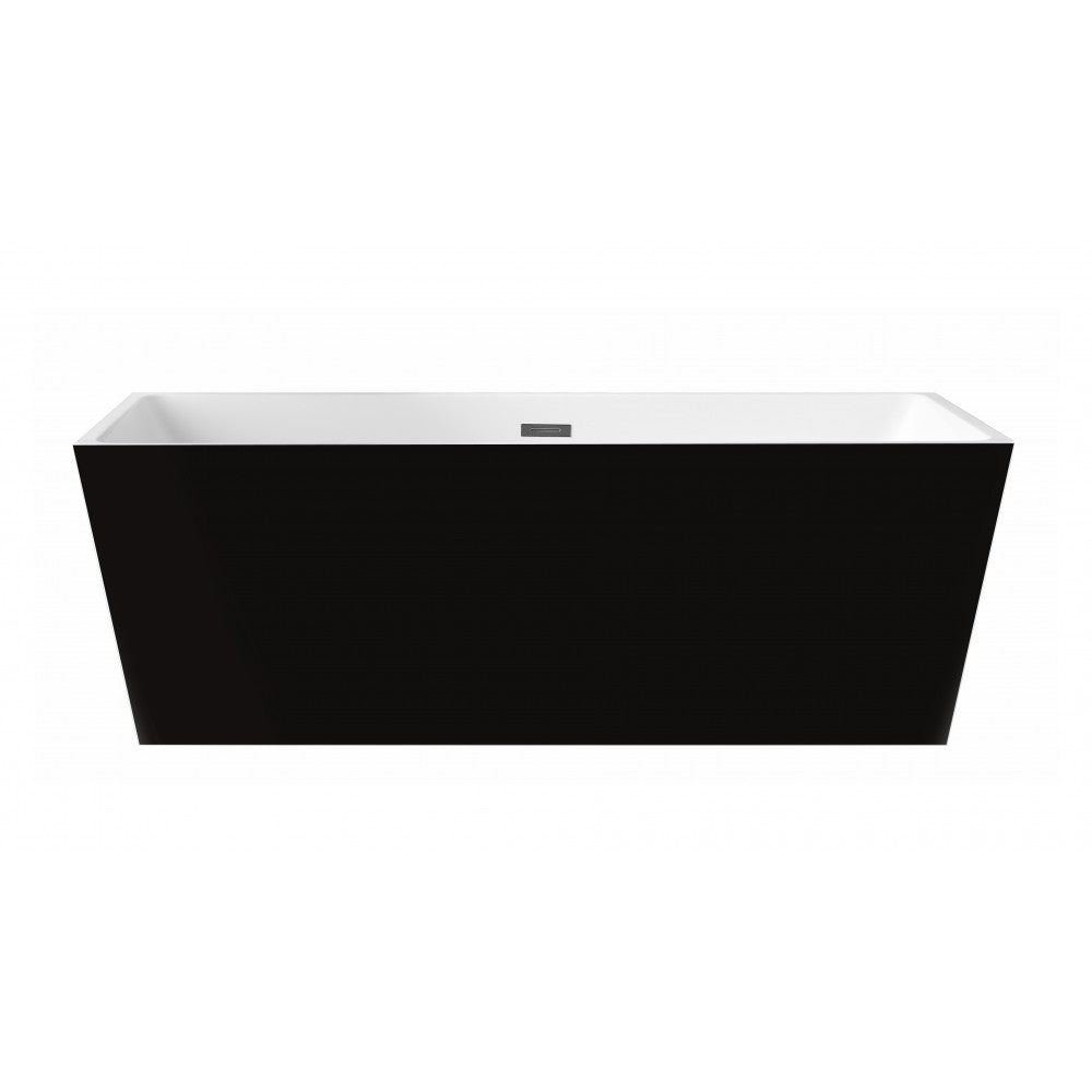 Bain autoportant 67 noir mat et blanc – Pangu