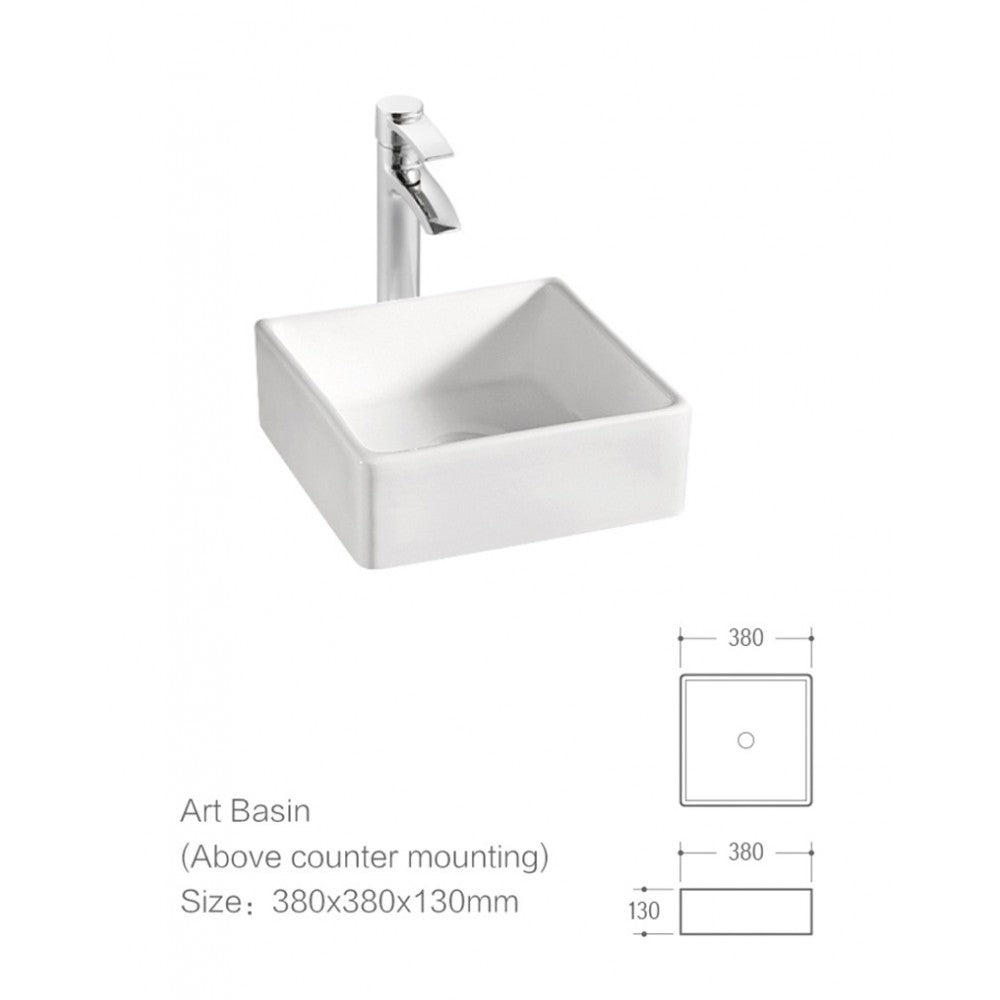 Sulawe, Lavabo en porcelaine blanc
