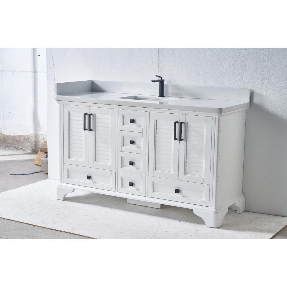 Vanité en bois massif VELA 60"