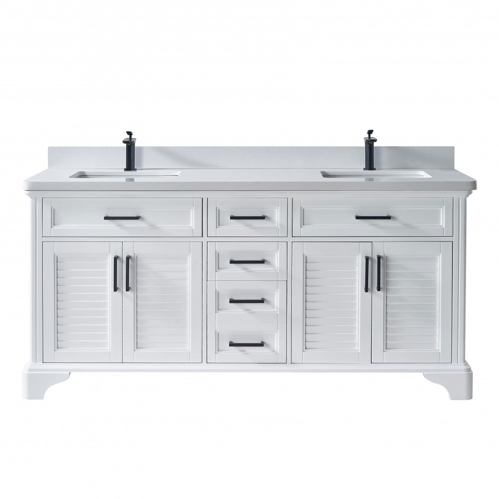 Vanité double en bois massif VELA 72"