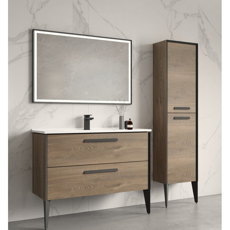 Helsinki 39.5", Vanité sur pied - Caramel oak
