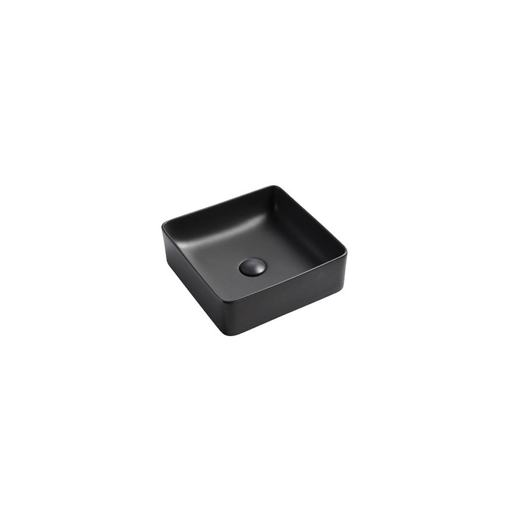 Sulawe 14", Lavabo en porcelaine - Noir mat