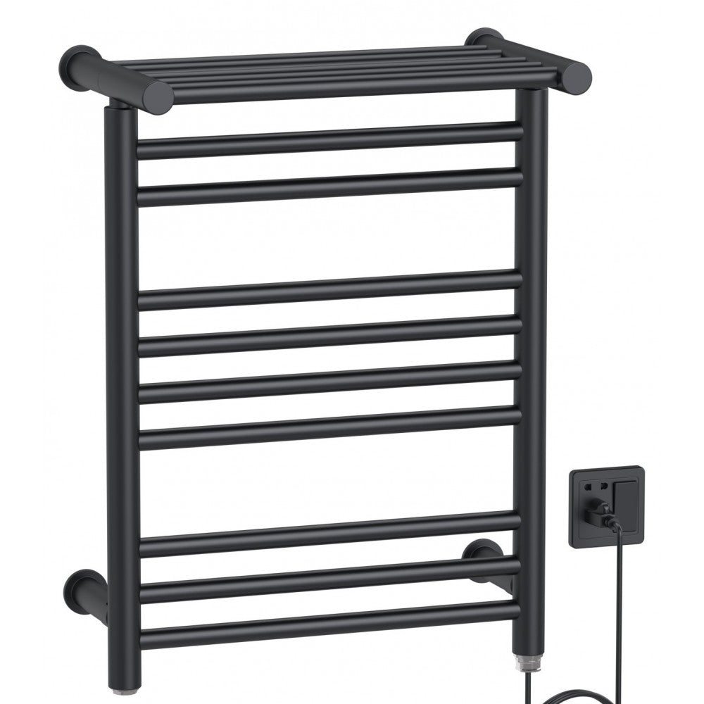 Chauffe-serviettes électrique mural noir mat – Heat