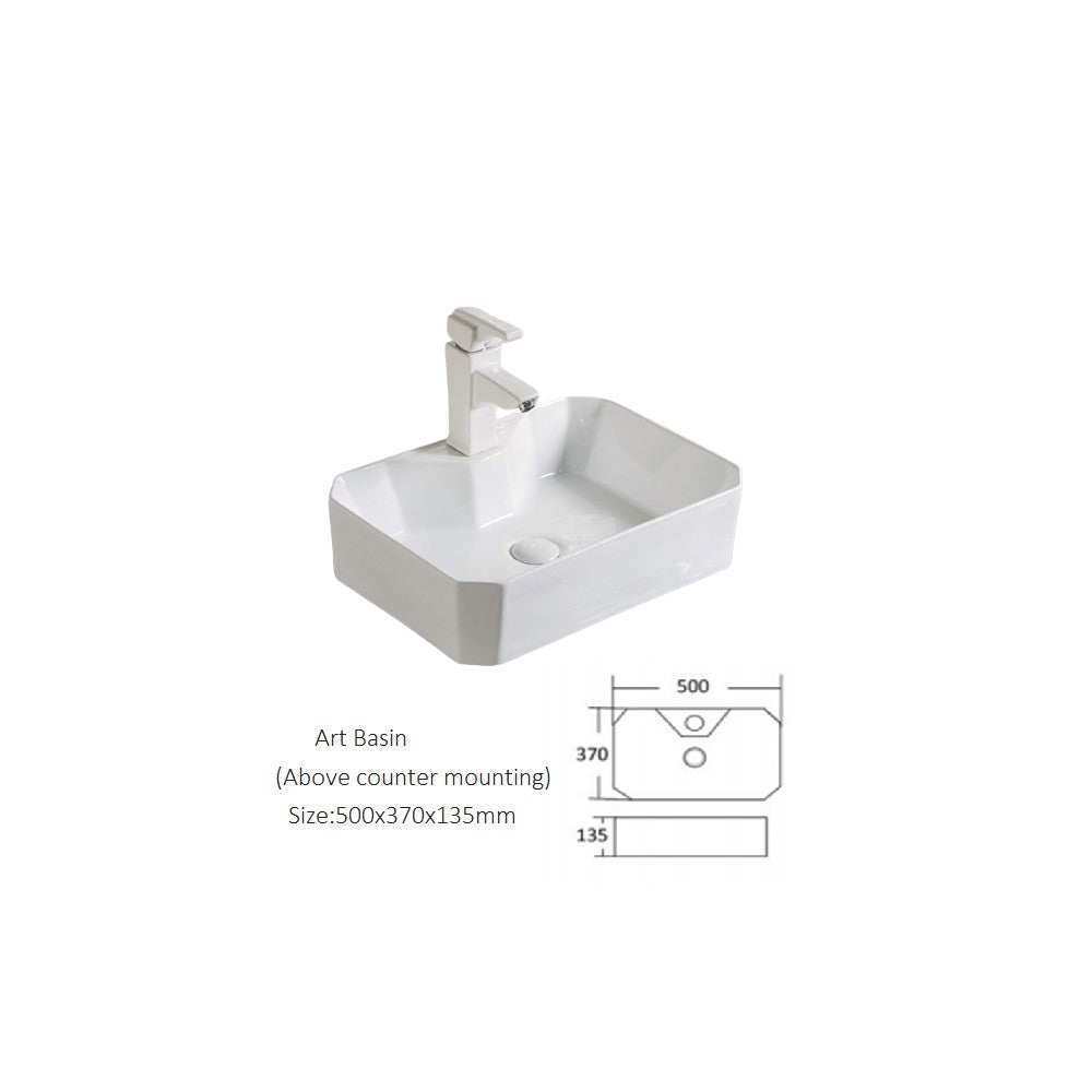 Diz blanc lustré , Lavabo en porcelaine