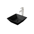 Wakato, Lavabo en porcelaine - Noir mat