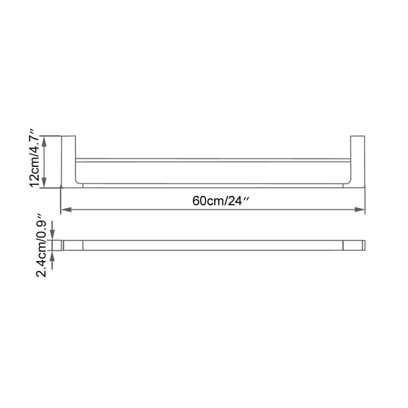 Porte-serviette double 24" fini chrome