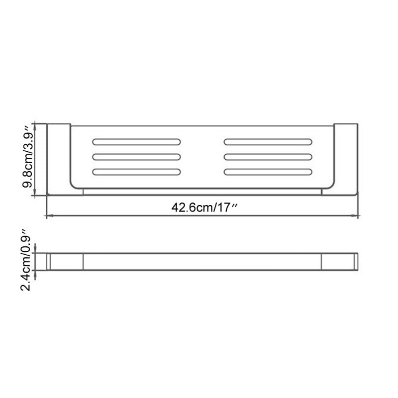 Étagère en acier inoxydable 17"  fini chrome