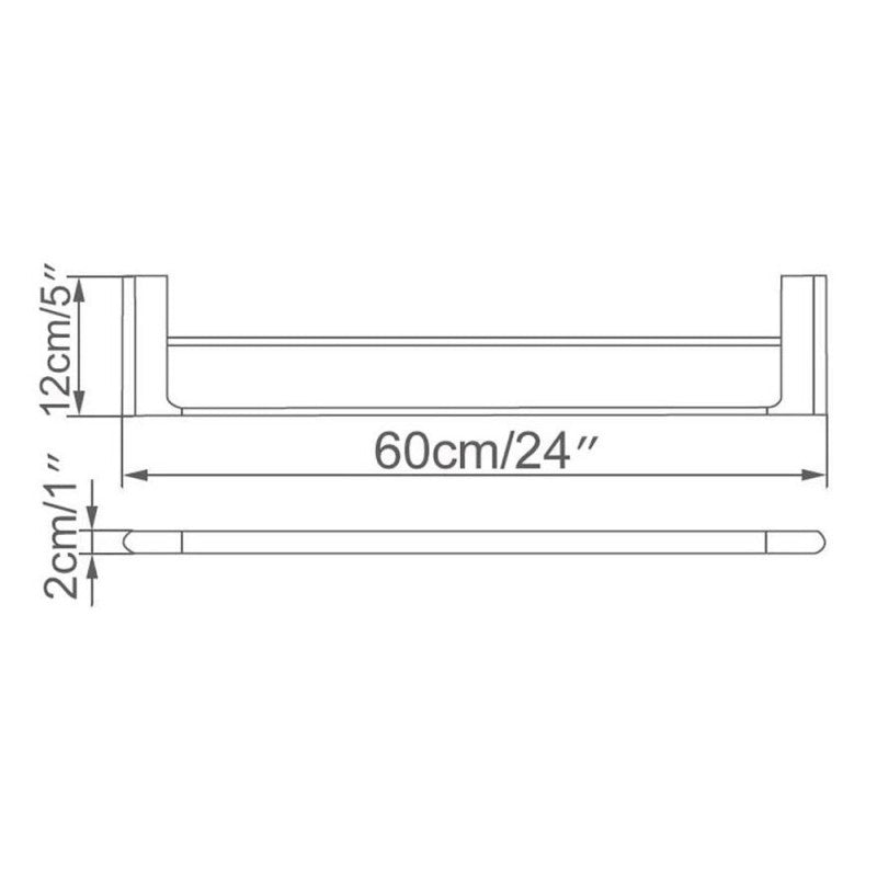 Porte-serviette double 24" fini chrome