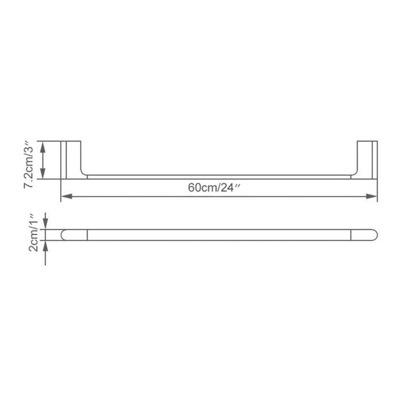 Porte-serviette 24" fini chrome