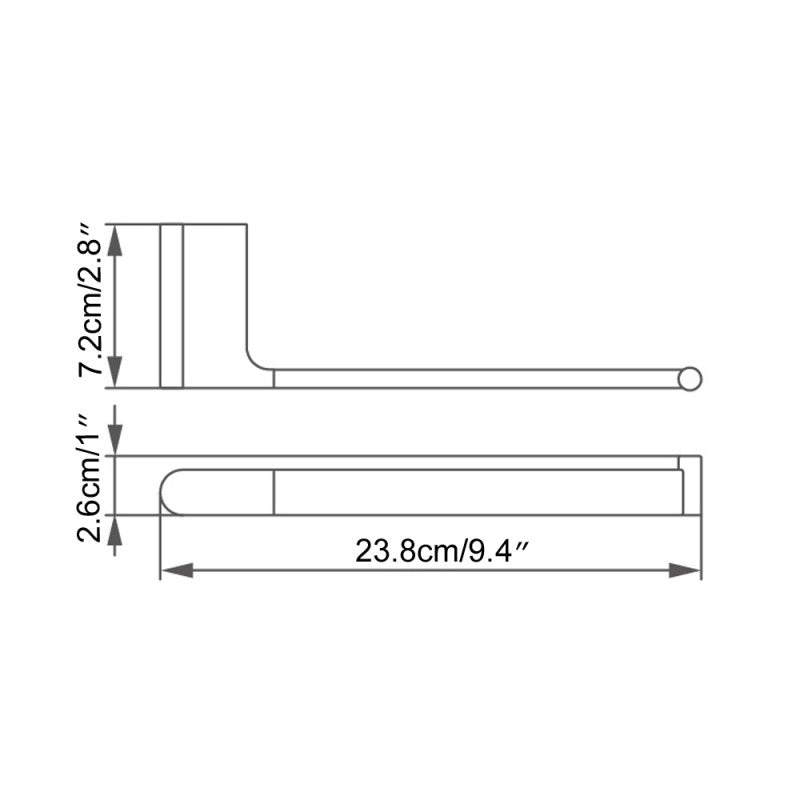 Porte-serviette fini chrome