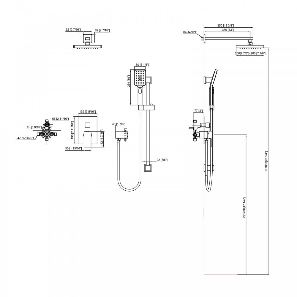 Ares, Robinet de douche chrome poli