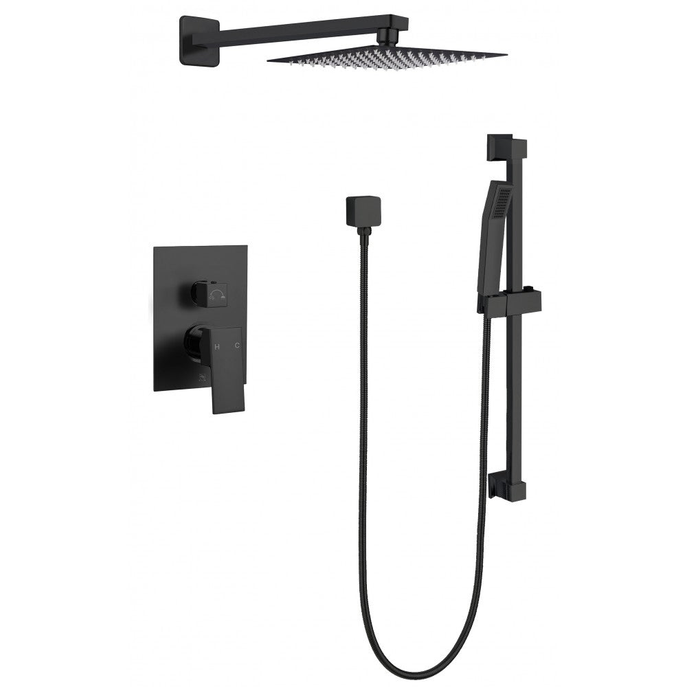 Ares, Robinet de douche noir mat