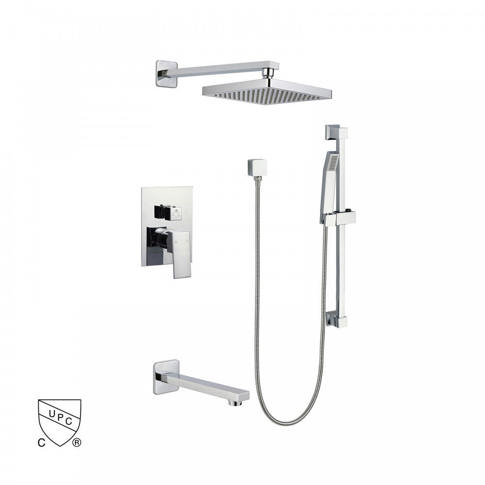 Ares, Robinet de bain et douche - Chrome poli
