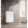 York 16'', Vanité flottante - Glossy White