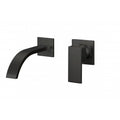 Déméter, Robinet de lavabo mural - Noir mat