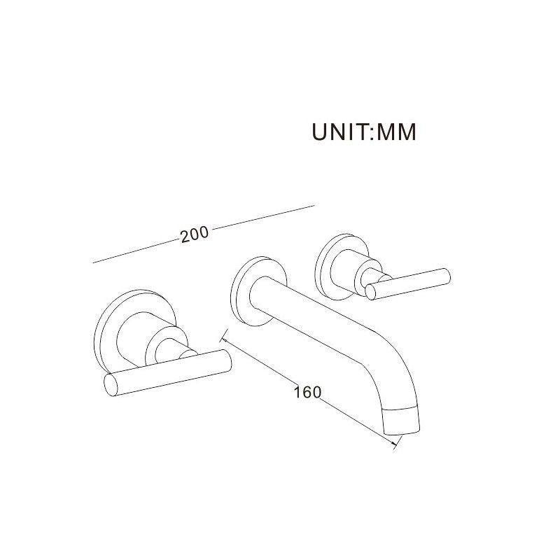 Kami, Robinet mural chrome poli