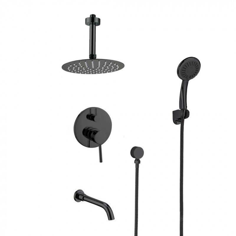 Kami, Robinet de bain et douche - Noir mat