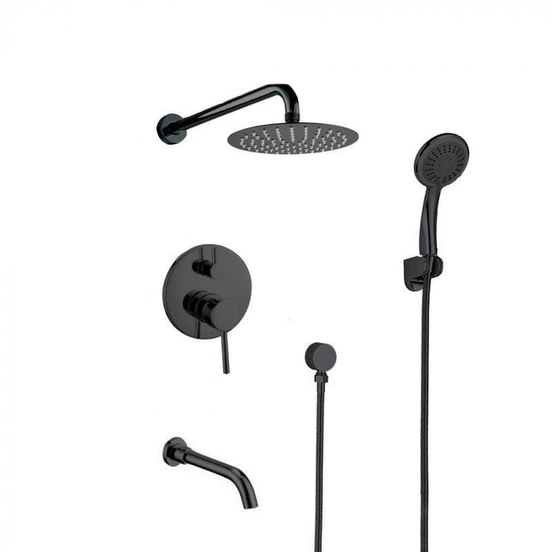 Kami, Robinet de bain et douche - Noir mat