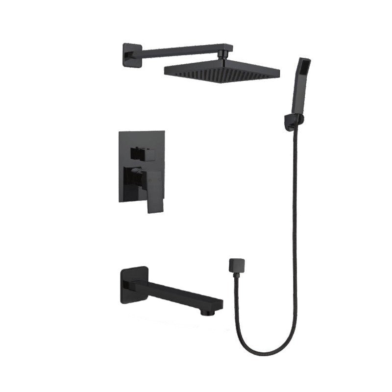 Ares, Robinet de bain et douche - Noir mat