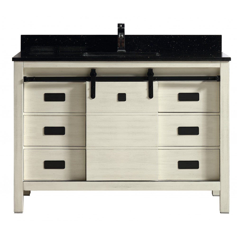 Saga 48" bois massif, Beige antique