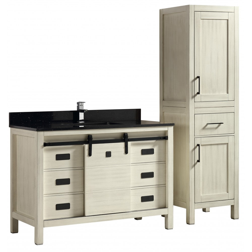 Saga 48" bois massif, Beige antique