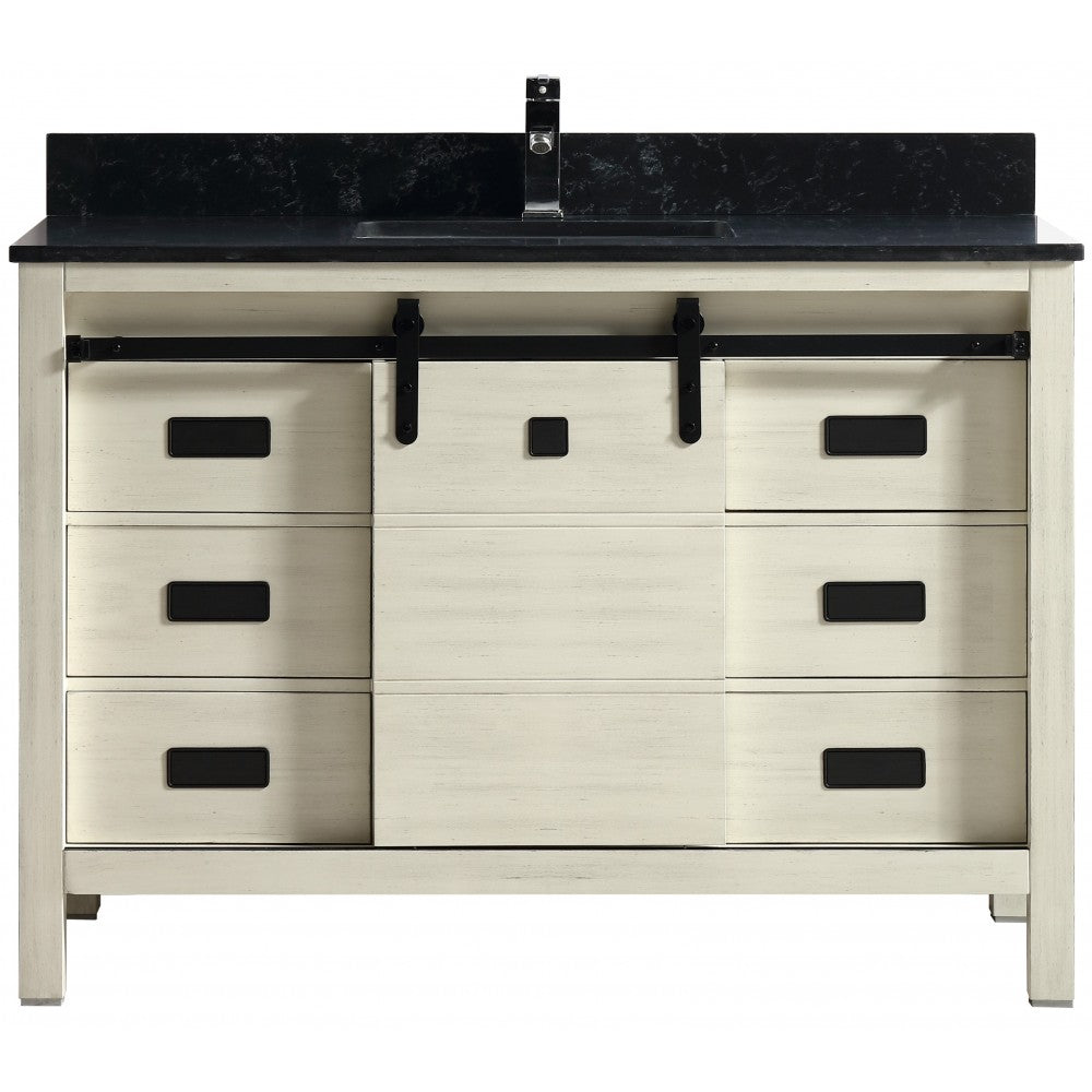Saga 48" bois massif, Beige antique