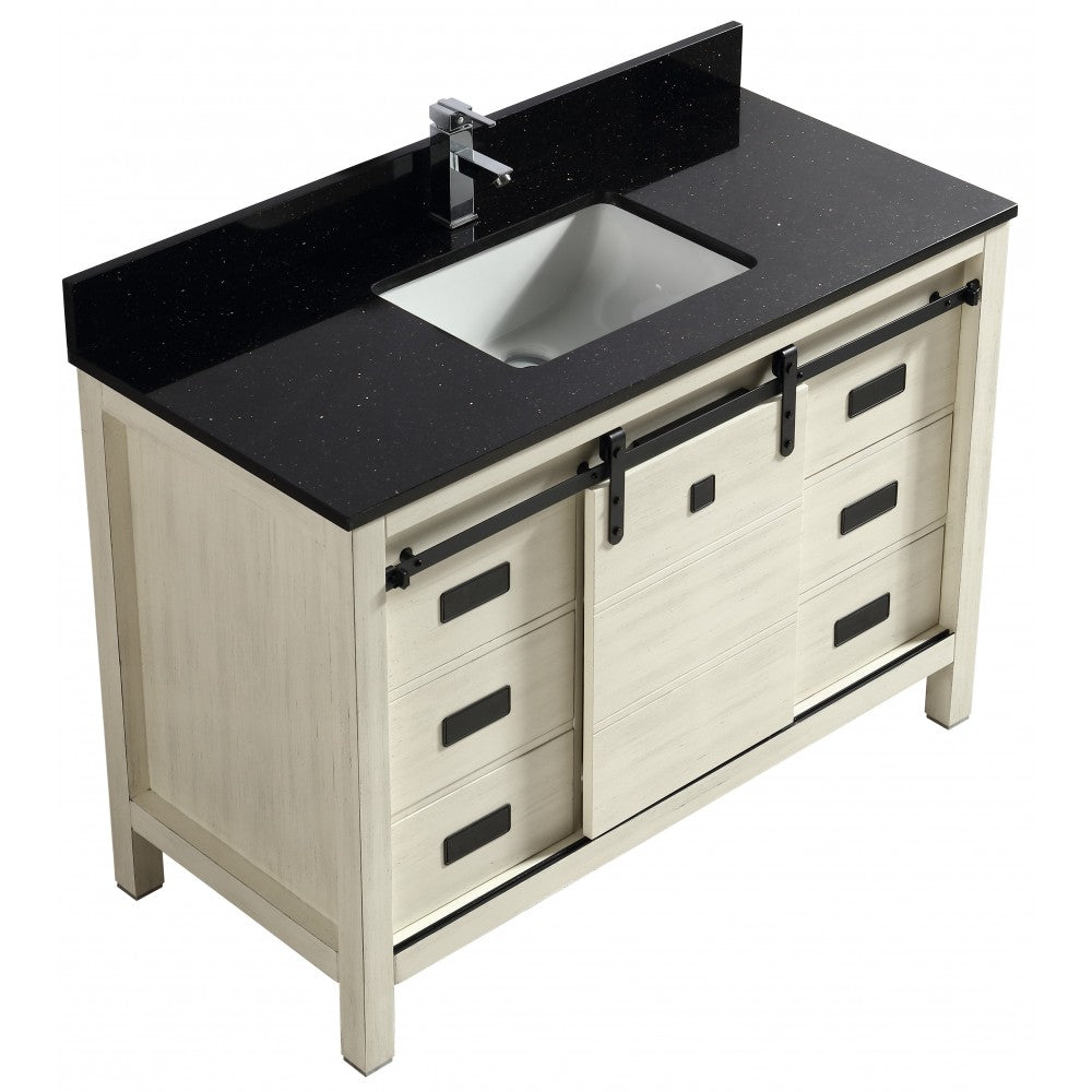 Saga 48" bois massif, Beige antique