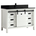 Saga 48" bois massif, Blanc