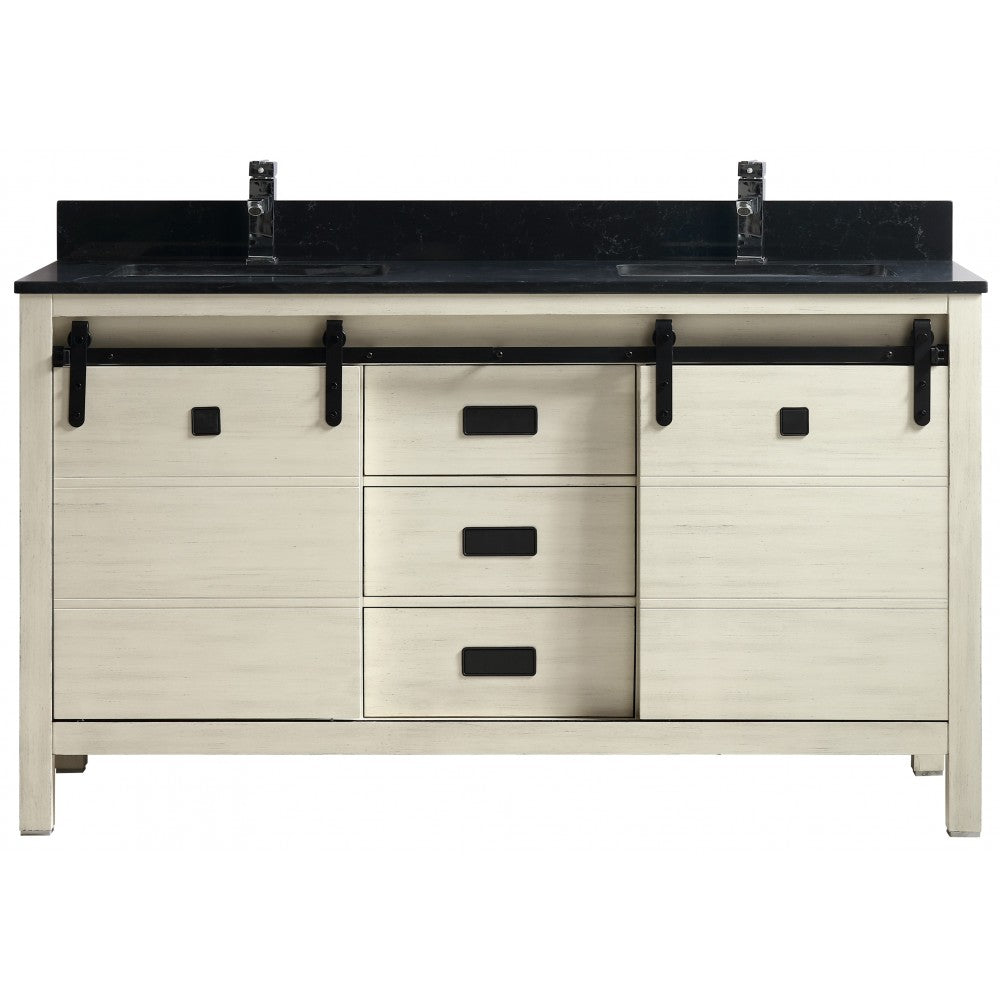 Saga 60" bois massif, Beige antique