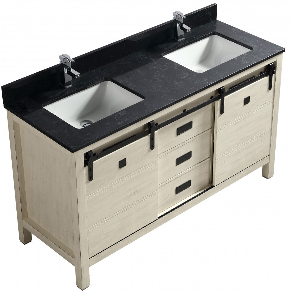 Saga 60" bois massif, Beige antique