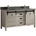 Saga 60" bois massif, Gris antique
