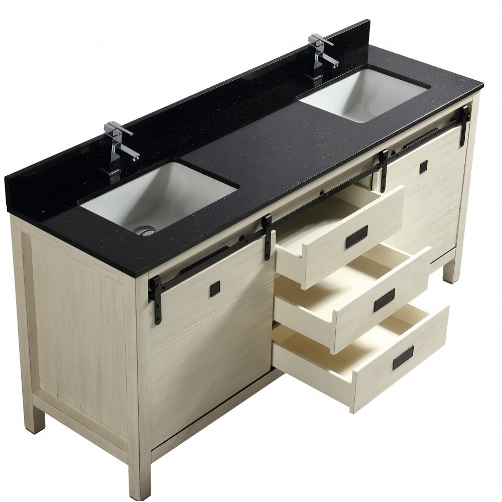 Saga 72" bois massif, Beige antique