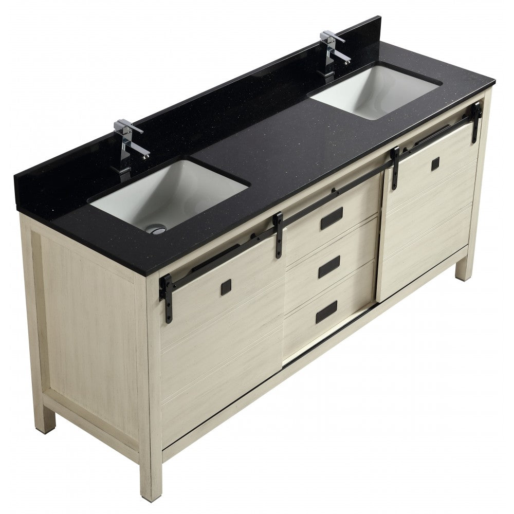 Saga 72" bois massif, Beige antique
