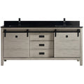 Saga 72" bois massif, Gris antique